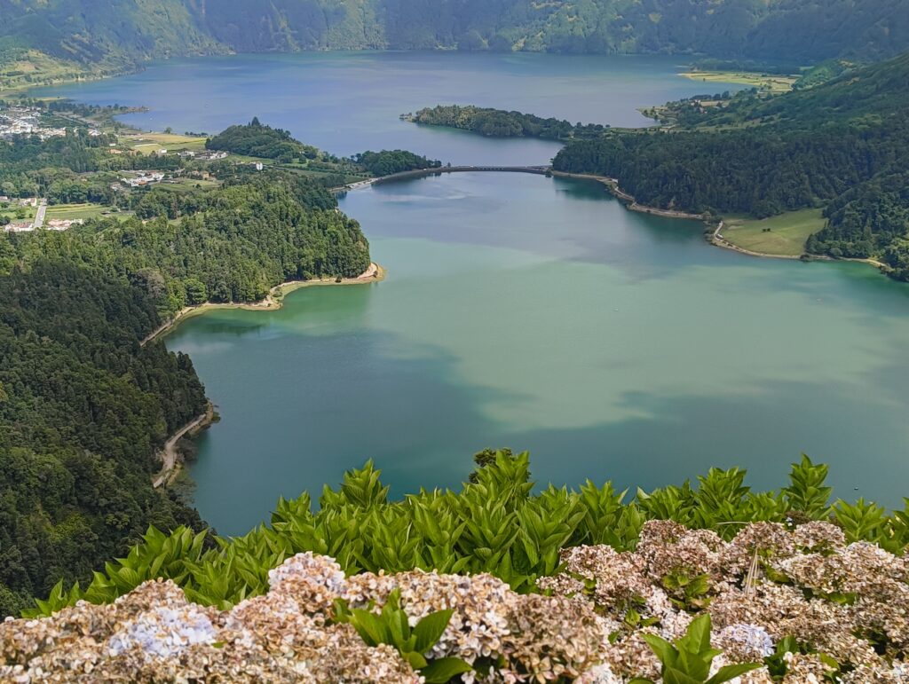 São Miguel Island landscape in the Azores

